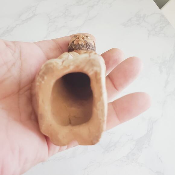 Vintage Clay Figurines Christmas Scene Wise Men Adult's 3.5" Brown Collectible - Picture 7 of 9